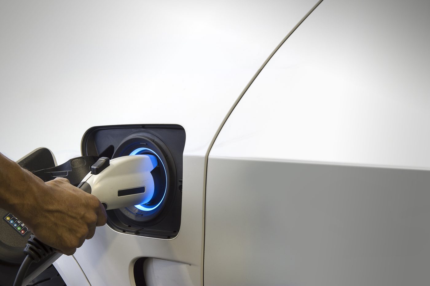 EV chargers under a solar carport